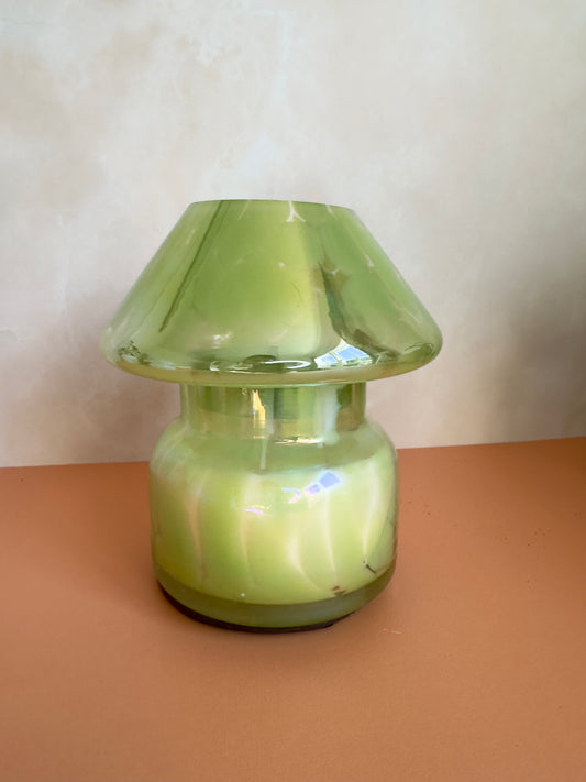 The Mushroom Candle Lamp In Lime