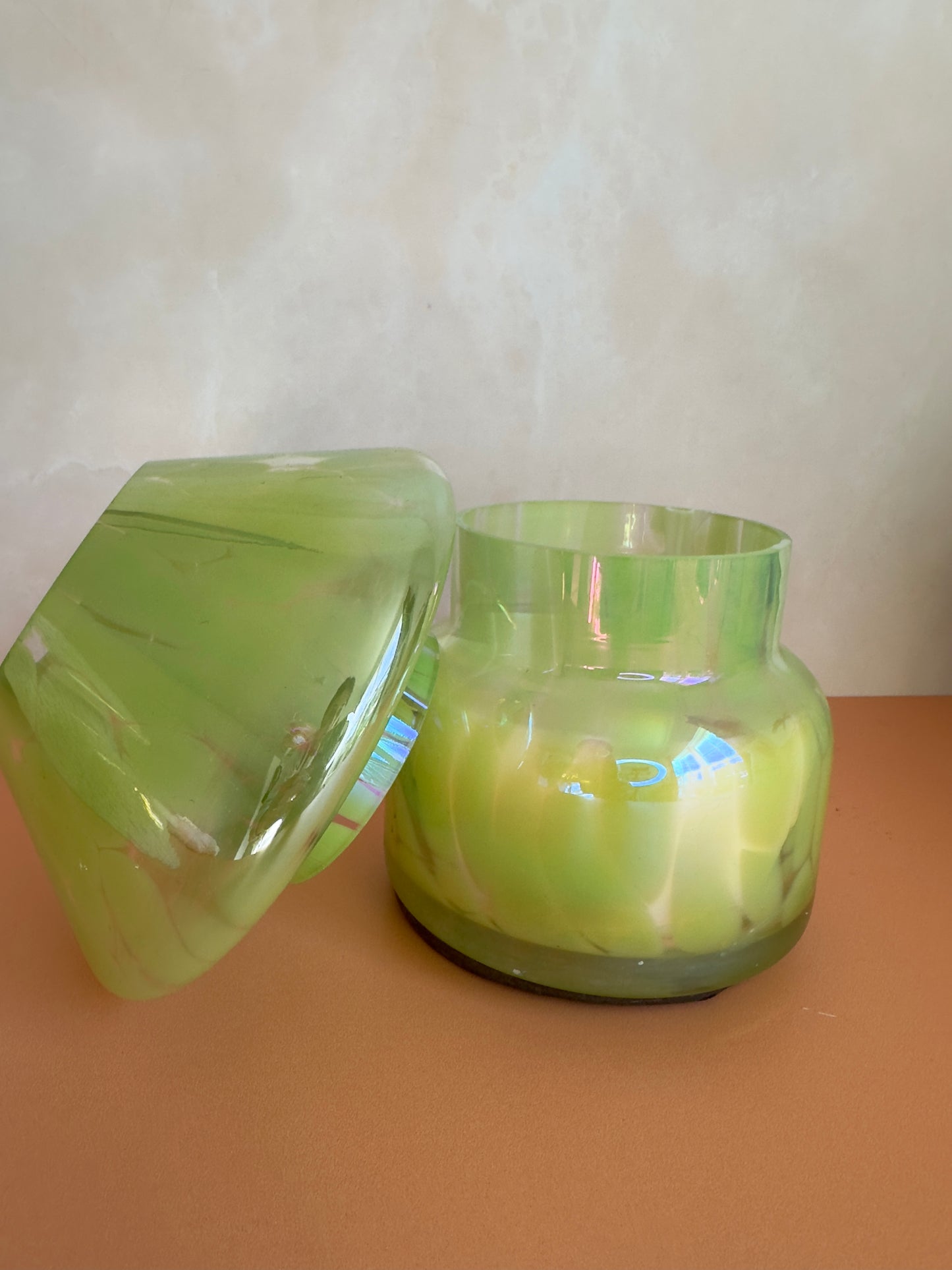 The Mushroom Candle Lamp In Lime