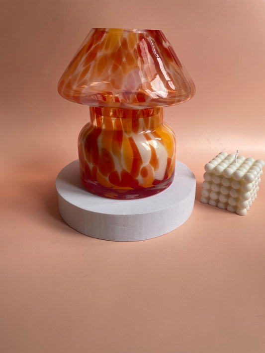 The Mushroom Candle Lamp In Orange